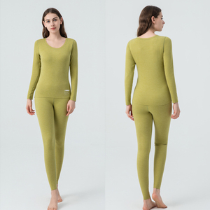 Intimo Termico da <span class=keywords><strong>Donna</strong></span> con Basso MOQ, Cappotto Autunnale con Collo a Girocollo, Nuovi Pantaloni Lunghi in Velluto a Sandwich, Comodi ed Eleganti - Product Image 5
