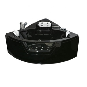 Baignoire de massage Salle de <span class=keywords><strong>bain</strong></span> de massage Piscine moderne Sauna Massage à bulles <span class=keywords><strong>Bain</strong></span> spa extérieur Hydromassage <span class=keywords><strong>Bain</strong></span> acrylique Noir Autoportant < - Product Image 1