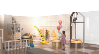Équipement de jeu souple intérieur personnalisable Grand terrain de jeu pour enfants Zone d'exposition scientifique pour les écoles