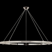 Lustre LED circulaire simple en bronze antique pour hôtel, salon, villa de luxe, en laiton massif noir