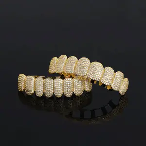 Hip-hop 8 Grill Full Of Diamond Zircon Personality Men's Grill Classic Fashion