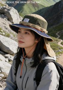Chapeau de camping imperméable pour femme, été, fin, respirant, anti-UV, séchage rapide, pour la montagne - Product Image 6