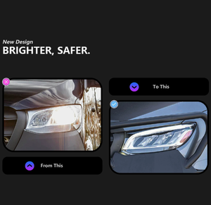 AURON Nuevo Conjunto de Faros Delanteros con Chip LED de 12V 6000K 36W 6000 lm para Sprinter 2019-2025, Luces de Circulación Diurna Retrofit - Product Image 3
