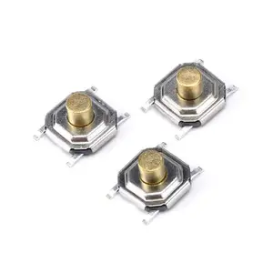 SMD 4x4x1.5/1.6/1.7/1.9/2.0/2.5/3/3.5/4.3/5mm tact switch smt micro switch round copper head momentary pcb push button switche