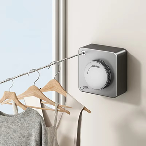 Tendedero retráctil al por mayor para interior, tendedero de ropa retráctil montado en la pared, colgador antideslizante - Product Image 6