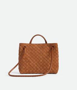 Bottega BV <b>Small</b> Andiamo Top handle bag in supple Intrecciato leather with signature knot detail and <b>sliding</b> cross-body Veneta - Product Image 5