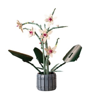 Zuanma Orchid Flower Plastic <b>Building</b> <b>Block</b> Set 400-800 Pieces High Simulation Potted Plant Desktop Ornament Birthday Gift - Product Image 1