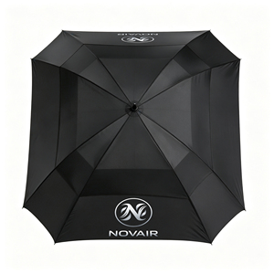 heavy duty 68 inch square golf <b>umbrella</b> with fiberglass ribs extra large canopy wind resistant for golf course training - Product Image 1