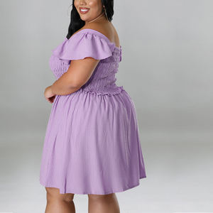 Robes personnalisées pour femmes de grande taille à col ras du cou, robe midi débardeur côtelée devant robe décontractée sans manches/ - Product Image 6