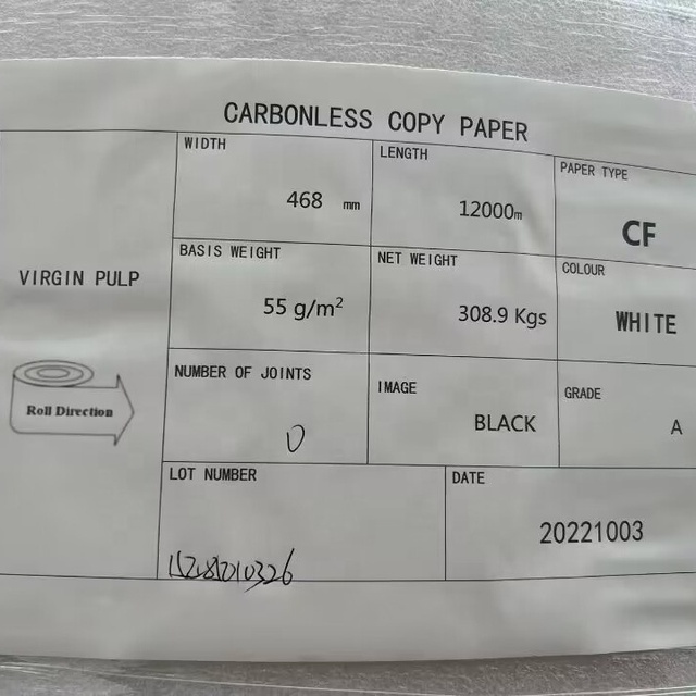 specialized Supplier Roll Carbonless Paper Manufacturer Computer Continuous Form Carbonless Paper