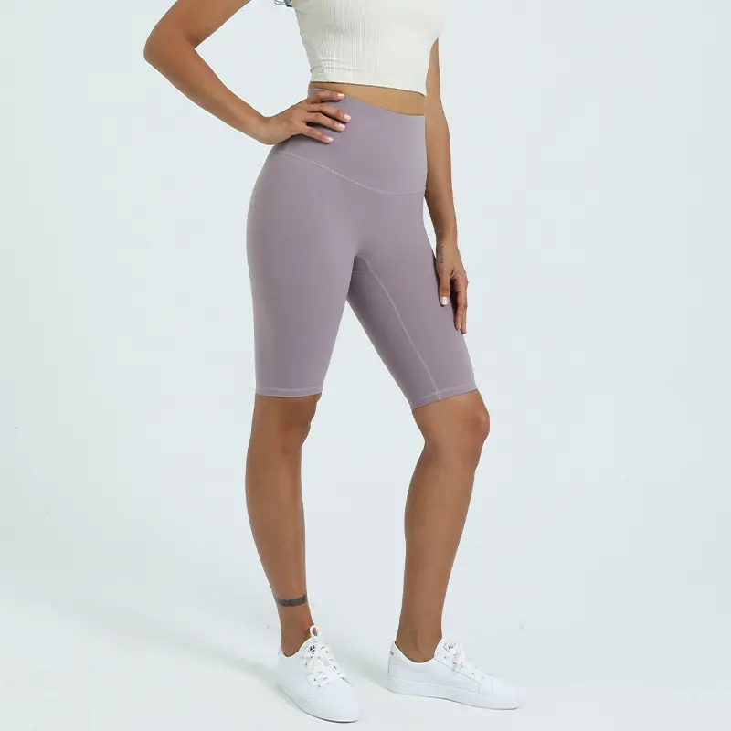 Lu Gloednieuw Met Logo Fitness Shorts Dames Strakke Fietsbroek Yoga Shorts Hoge Taille Sportbroek Geen Onhandige Lijn Legg