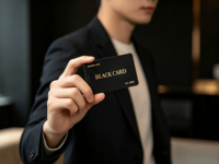 Carte VIP personnalisée de luxe en plastique noir mat avec estampage à chaud en feuille d'or, carte d'accès pour les membres