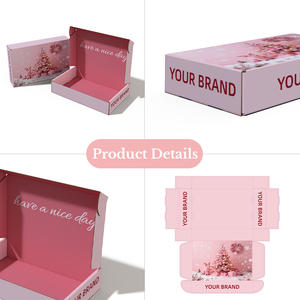 Caja de Cartón Corrugado Personalizada para Envíos Postales, Impresa, Compostable, Lista para Enviar, Estilo Navideño Americano - Product Image 2