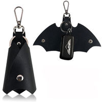 Porte-clés créatif en cuir PU fait main en forme de chauve-souris pour sacs, breloques, cadeaux et accessoires