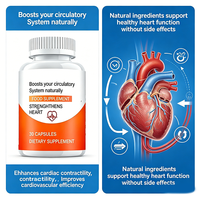 Capsules de soutien cardiovasculaire CoQ10 OEM, 30 capsules pour adultes, fonction cardiovasculaire, énergie, non destiné aux femmes enceintes