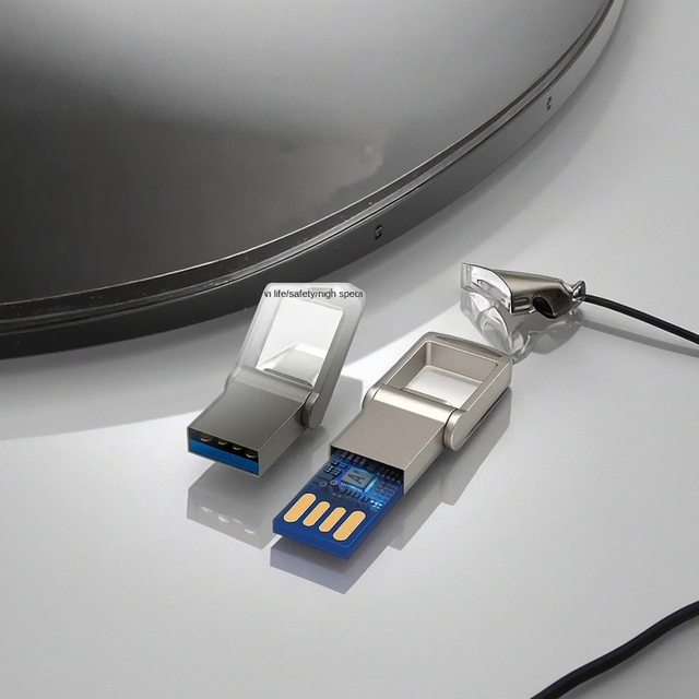 Factory Wholesale Usb3.0 Metal Flash Drive 8GB 16GB 32GB 64GB 128GB C-type OTG Mobile Phone Pen Drive Storage USB Flash Drive