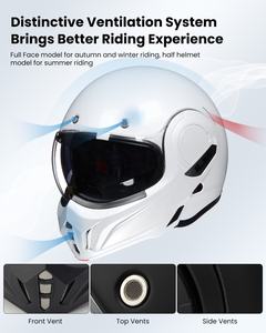 ILM 180 °   <span class=keywords><strong>Casque</strong></span> de <span class=keywords><strong>moto</strong></span> modulable intégral réversible avec protège-menton DOT ECE modèle ILM-B707 - Product Image 5