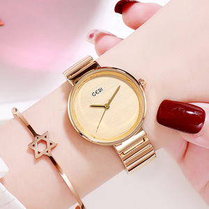 Reloj Minimalista de Aleación para Mujer con Correa de Bambú, Reloj de Pulsera de Cuarzo, Venta al Por Mayor - Product Image 2