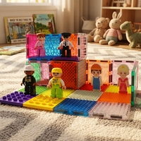 Wellbbplay 15 pièces Jouet de construction magnétique pour grands blocs – Ensemble éducatif de célèbres bâtiments pour enfants de 5 à 7 ans
