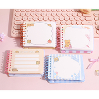 2025 Mini Water ploof Custom A7 Niedliche Cartoon Brot Bär Tagebuch Tasche Kind Spirale PVC Notebook