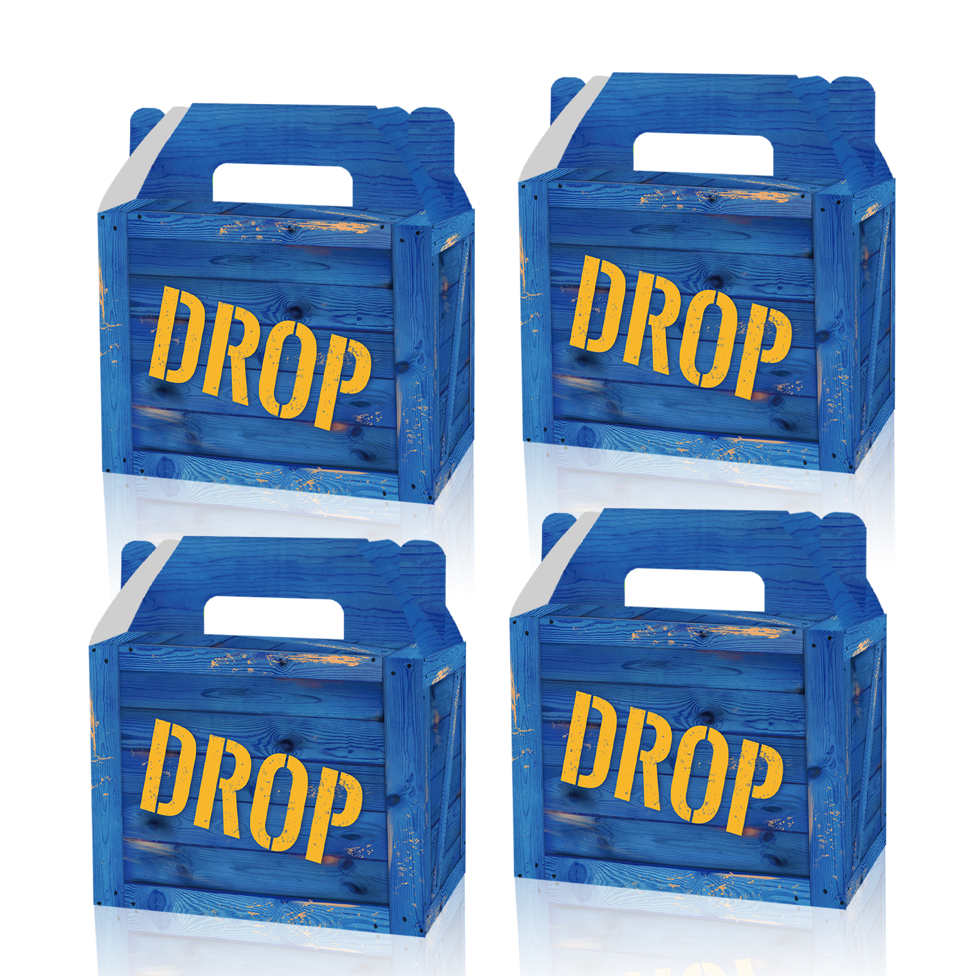 huancai-video-game-party-favors-blue-paper-gift-boxes for Fortnite Drop Box Printable Free Huancai Video Game Party Favors - Blue Paper Gift Boxes for Fortnite Drop Box Printable Free