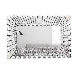 Trang trí phòng khách hiện đại lớn đầy đủ chiều dài 3D hình chữ nhật bằng GỖ Kính tường Gương treo tường gương ba chiều - Product Image 6