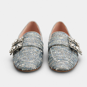 New Fashion Branded Customized Color with Crystal Decoration Slip-on Casual <b>Flats</b> Office Party Women Loafers Shoes - Product Image 5