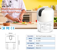 Hachoir à ail électrique, hachoir à aliments USB, mini hachoir à légumes, hachoir à ail, hachoir à oignon, petit robot culinaire portable