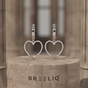 ต่างหูห่วงรูปหัวใจทองคำแท้ 14K แบบเรียบหรู ดีไซน์ห้อยระย้ารูปหัวใจ เครื่องประดับอันประณีตสำหรับผู้หญิง - Product Image 3