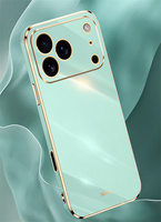 Nouvelle coque de luxe pour iPhone 18 Pro, 17 Air / 18 Pro Max / 17 Pro / 17, accessoires de téléphone portable en TPU plaqué or électrolytique