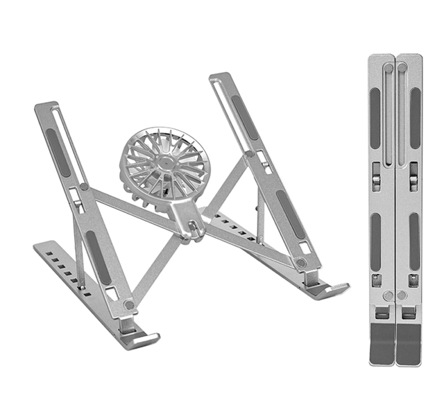 Aluminium Alloy Ergonomic Vertical Laptop Stand for Desk Tablet Holder With Fan Suporte Notebook Adjustable Height Tablet Holder