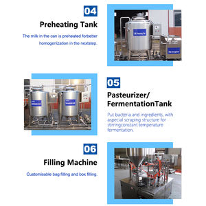 Производственная линия йогурта 200л, коммерческая машина для производства йогурта с нагревательным резервуаром для смешивания и ферментационным резервуаром - Product Image 5