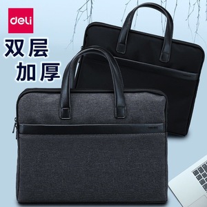 Deli Office Bag 63751 Black Polyester Zipper Briefcase For Business Meeting And Laptop Carrying - Product Image 5
