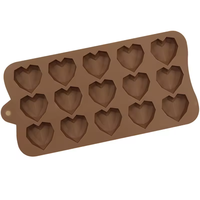 Moule à pâtisserie en silicone en forme de cœur en diamant 3D traditionnel antiadhésif pour gâteaux en pâte d'amande, gaufres, barres chocolatées