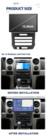 Radio à écran tactile de 13.3 pouces pour voiture Navigation Android pour ford F150 2008-2014 lecteur multimédia Radio Carplay