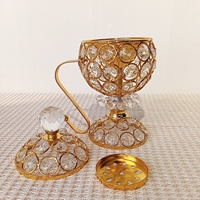 Brûleur d'encens arabe en métal doré moderne portable de nouvelle conception pour la décoration du Ramadan, magasin, bureau, maison