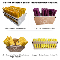 1.91 pouces 12 coups cadre en bois affichage feux d'artifice support en bois mortier Tube support en fibre de verre mortier Tubes pour feux d'artifice spectacles