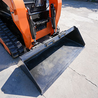 Mini Compact Hydraulic Rubber Tire dengan Kabin Tertutup Skid Steer Loader untuk Pekerjaan Lanskap Pertanian