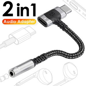 USB Type C ถึง3.5แจ็คอะแดปเตอร์หูฟัง HIFI USB C TO C & 3.5MM สายอะแดปเตอร์เสียง AUX สำหรับ <span class=keywords><strong>Samsung</strong></span> S26 25 iPhone 17 - Product Image 1
