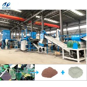 Fully Automatic Ewaste PCB Board Crushing Separating Production Line Scrap Electronic Boards Recovery Equipment
