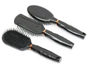 Brosse de démêlage pour cheveux, qualité professionnelle, en plastique, vente en gros, couleur arc-en-ciel, en nylon, pour palette de couleur