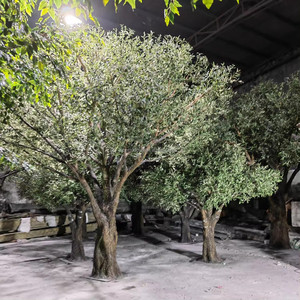 Tamaño y Forma Personalizados, Aspecto Natural, Fácil de Instalar, Plantas Grandes, Árbol Verde, Olivo Artificial para Interiores, Hogar, Hotel - Product Image 4