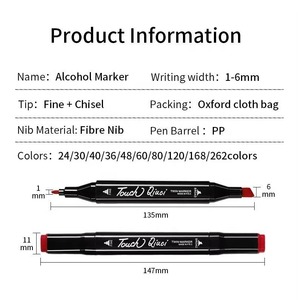 168 stylo à colorier Double tête <span class=keywords><strong>alcool</strong></span> marqueur stylo ensemble double pointe brosse stylo de couleur promotionnel <span class=keywords><strong>alcool</strong></span> marqueurs croquis marqueur ensemble - Product Image 3