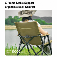 Chaise de camping pliable Kermit, chaise portable pour le camping, la randonnée, le pique-nique, la pêche, le patio, les voyages