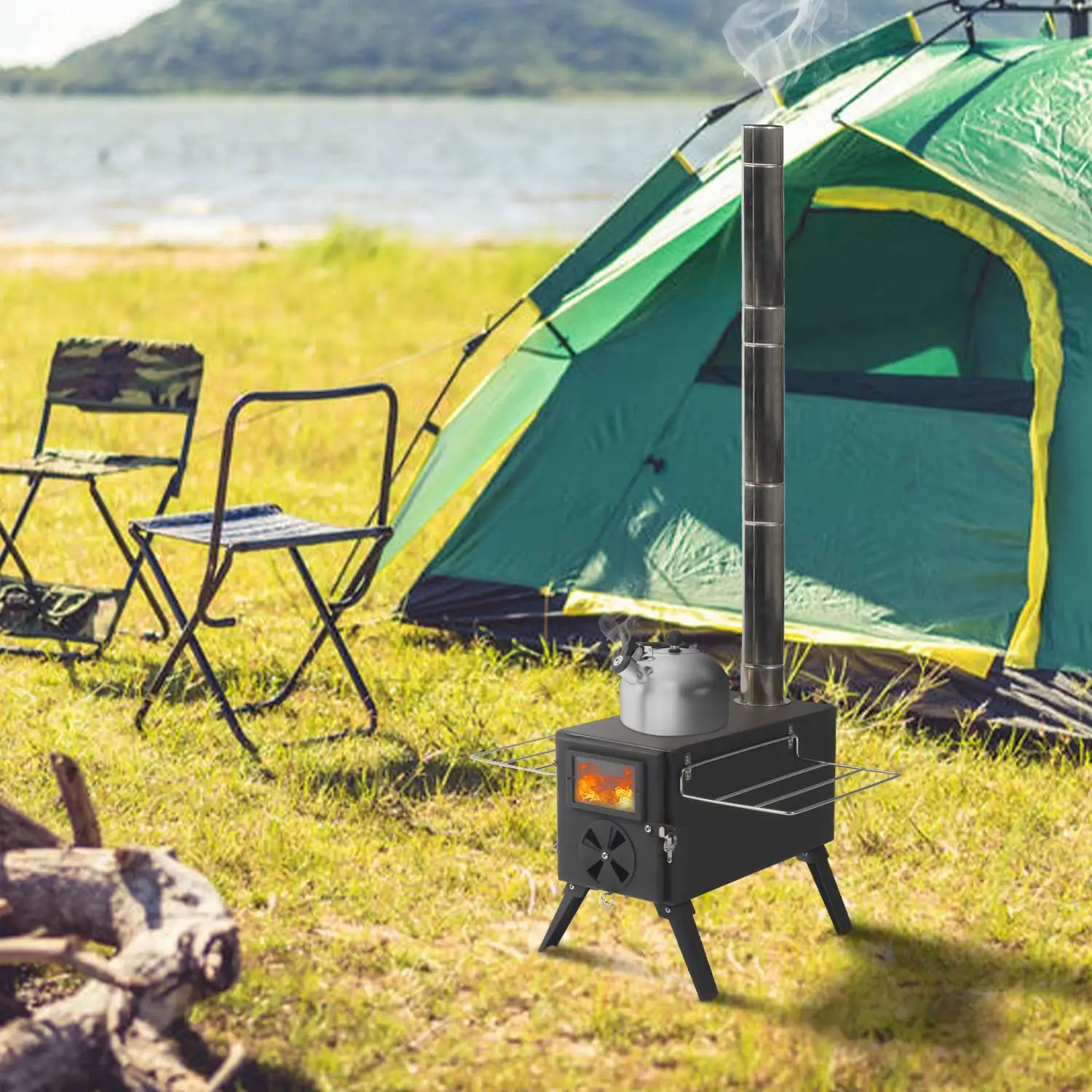 Camping Houtkachel Hout Brandende Oven Outdoor Houten Ketels Oven