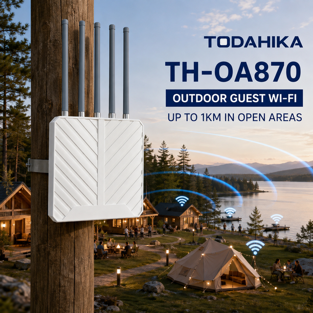 1KM Long Range Outdoor Dual Band WiFi 6 AX3000 IP67 Waterproof PoE Wireless Extender with 5x Antennas