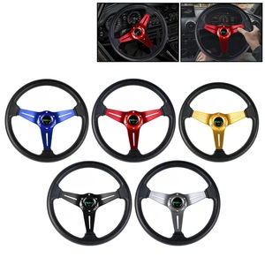 Volant de course 14 pouces 350 mm 3 branches en PU pour modification de voiture et karts - Product Image 1