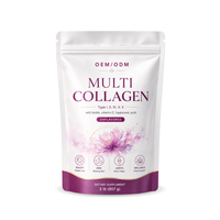 Poudre de complexe de collagène de 5 types |   I/II/III/V/X + 1000mcg Biotine |   OEM/ODM pour Poudre de Collagène Complexe pour le Soutien de la Peau et des Articulations