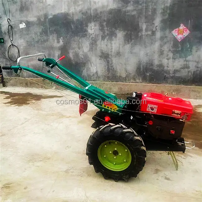 Mini Tractor de granja multifuncional, cinturón de embrague, llave de cilindro, motor de entrenamiento potente ISO, verde, rojo, naranja y azul, novedad