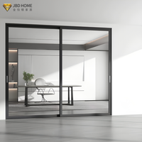 Pintu Geser Kaca Aluminium Thermal Break NFRC AS2047 Kustom dengan Rangka Tipis untuk Penggunaan Interior/Eksterior di Apartemen, Vila & Hotel